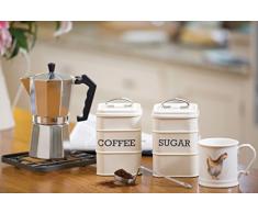 Living Nostalgia Kitchen Craft Zuckerdose, Zinn, cremefarben