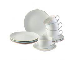 vivo Villeroy & Boch Group 19-5246-9014 Fresh Color Kaffee Set 12 teilig Geschirrsets, Porzellan, weiß, 21.5 x 20 x 20.5 cm, 12 Einheiten