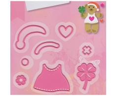 Marianne Design Collectables Zubehör für Bär-Stempel und Stanzschablone für die Kartengestaltung und Scrapbooking, Metal, pink, 4.8 x 3.7 x 0.4 cm