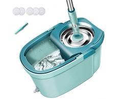 Magic Spin Mikrofasermopp, 360 ° Boden Magic Spin Bodenmop Dual Spin Mop Geeignet für alle Bodentypen