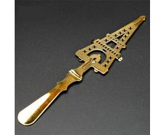 XBR Sommer Mini Absinth-Löffel aus Edelstahl, Barutensilien, Cocktaillöffel, Löffel aus Glas, Getränkelöffel, Filter, Löffel, Weinflaschen, Küchenzubehör, groß, goldfarben