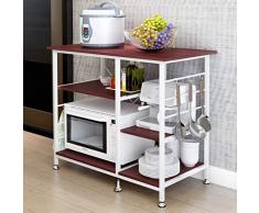 MTX Ltd Cuisine Etage Multifonctionnel Etagère De Rangement Pour La Cuisine Etagère Pour Four À Micro-Ondes, b