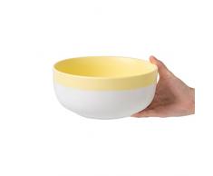 CIGONG Keramik Geschirr Snacks würzen Dessert Gebäckschale Obstsalat Teller Pasta Suppenschüssel 18,5x8x10cm Schüssel (Color : Yellow)