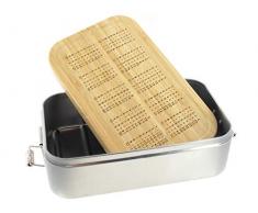 1x1 Vesperdose mit integriertem Frühstücksbrett als Deckel zum Lernen - Geschenkidee zum Schulanfang - Vesperdose Lunchbox Brotzeitdose Brotdose Vesperbox Frühstücksdose Frühstücksbox