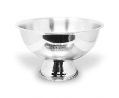 DRULINE Champagnerkühler Eiswürfelbehälter Getränkekühler Flaschenkühler aus Edelstahl für Wein und Champagner | L x B x H 40 x 40 x 24 cm | Silber