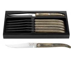 Laguiole Style de Vie Steakmesser Innvation Line, 6-teilig, Pakkaholz