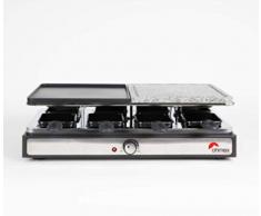 OHMEX OHM-RCL-4180 Raclette-Grill, 1400 W, 8 Platten, herausnehmbare Platten für eine einfache Reinigung