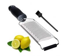 HAUEA Parmesan Käsereibe Edelstahl Küchenreibe Muskat Reibe Zitronenreibe ingwer reibe Schokolade reibe mit Sicherheitsabdeckung