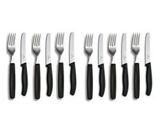 Victorinox 12-TLG. Tafelmesser-Set Swiss Classic (Schwarz)