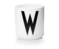 Design Letters - Becher - Buchstabentasse - Buchstabe: W - Porzellan - Arne Jacobsen
