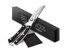 BELLE VOUS Geflügelschere - 25.5cm Rostfreier Edelstahl Heavy Duty Hähnchenschere mit Federgestützten Griffe für Schneiden Hühner, Knochen, Fleisch
