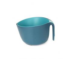 Sieb und Rührschüssel Set Kunststoff Seiher und Schüsseln Plastik Salatseiher Küchensieb Nudelsieb Salatschüssel Stapelbar Küchen Schüssel-set, 2-teilig