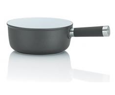 Kela 16571 Käsefondue-Pfanne, Aluguss, Keramisch beschichtet, Induktionsgeeignet, 1 L, Meyrin, grau