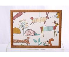 Andrew´s Knietablett Laptray mit Kissen Tablett für Laptop Forest Animals