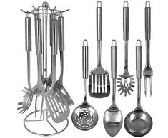 TW24 7tlg. Küchenhelfer Set Edelstahl Kochbesteck Utensilien Kochlöffel Pfannenwender