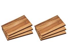 6x Frühstücksbrett 6 Frühstücksbrettchen Holz Akazie Essbrett Kesper # 23403
