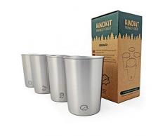 ‘Freundliche Waldtiere Edelstahl Becher Set (280ml/4 Pro Pack) | BPA frei, stapelbare Trinkbecher für Kinder und Kleinkinder | Edelstahltassen für Daheim, Campen, Picknick, Reisen und Strand