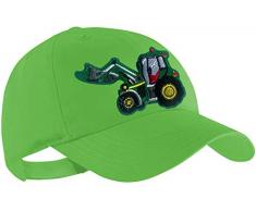 Blackshirt Company Traktor Schildmütze Kinder Base Cap Schlepper mit Frontlader Farbe Grün