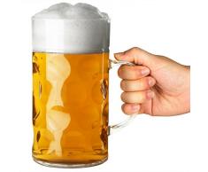 bar@drinkstuff Bierkrug aus Kunststoff 2 Pint | 1Liter Bierkrug, Deutscher Krug, Biergefäß aus Plastik