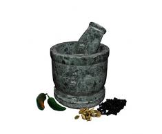 Marmormörser und Stößel, ideal für Zerkleinerungen, Kräuter, Gewürze, 2 Sets