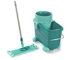 Leifheit rückenschonendes Set Clean Twist XL inkl. Rollwagen, Bodenwischer mit Bezug für sensible Böden wie Parkett oder Echtholz, 20L Eimer Wischer mit Schleudertechnologie und Click-System