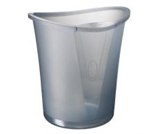 Leitz Papierkorb, 18 Liter, Kunststoff, Grau Transparent, Allura, 52040092