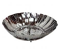 FERRARI Aromakorb aus Edelstahl, Dampfeinsatz zum Kochen und Destillieren, Gemüsedämpfer