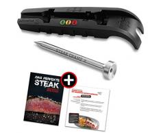 SteakChamp 3c black - Das ultimative Fleischthermometer - Edition 2018 - exclusives Set vom Hersteller (incl. Info Booklet & Rezept)