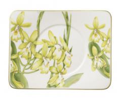 Villeroy & Boch Amazonia rechteckige Tee-Untertasse, Edles Geschirr aus Premium Bone Porzellan, 17 x 14 cm