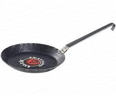 Turk 65220 Eisenpfanne mit geschmiedetem Hakenstiel Griff ist angeschweißt, Durchmesser 20 cm