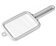 Fackelmann Pellkartoffelschneider 28 cm, Kartoffelschneider eckig, Mozzarellaschneider, Eierschneider für dünne, gleichmäßige Scheiben (Farbe: Silber), Menge: 1 Stück