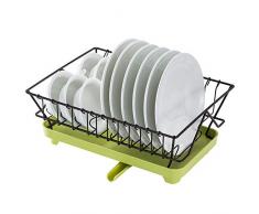 XYSQWZ Geschirrablage mit Abtropfschale, Geschirrablage für SpüLe Klein Geschirrabtropfgitter mit Schwenkbarem AusgießEr Abtropfgestell Edelstahl Geschirr Abtropfgitter