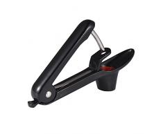 GWCLEO Kirsche und Oliven Entkerner, Kirschentkerner mit Edelstahl Stange und Lebensmittelqualität Silikon Halter, Kirschentkernen Küchenwerkzeuge für Schnell Entfernen Früchtsteinen(Schwarz).