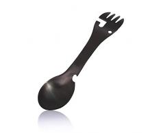 Multifunktional Camping Besteck in voller Größe Gabel , Löffel ,Flaschenöffner , ideal für Camping, Backpacking als Reiseutensil,leichtes Camping Besteck, Besteckset für Outdoor,Löffel Gabel Besteck