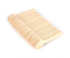 100 Stücke Einweg Holz Löffel, 10 cm Holz Tee Löffel, Eis Löffel Naturholz Runde Löffel Party Besteck Besteck Liefert