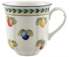 Villeroy & Boch French Garden Fleurence Kaffeebecher, 300 ml, Höhe: 9 cm, Premium Porzellan, Weiß/Bunt