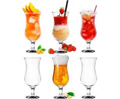 Platinux Cocktailgläser 420ml aus Glas Set (6-Teilig) Longdrinkgläser Partygläser Milkshake Glas Groß