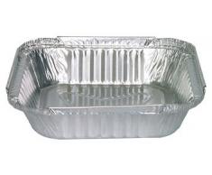 Aluschalen mit Deckel • R25L • Alu-Schale • klein • ungeteilt • Alu-Menüschale • Lunchbox • Asietten • Menüteller • Alubehälter • Aluminiumschalen • Tropfschale • Lasagneform • Auflaufform (100 Stück)