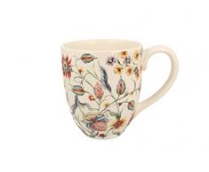 Duo Jumbotasse Becher XXL folkloristische Deko 810 ml Keramik Trinkbecher Smoothie Becher Geschenk Büro Tasse für Kaffee Teetasse Cappuccino Kaffeebecher Jumbo-Tasse Riesentasse XXXL (Wild Flowers)