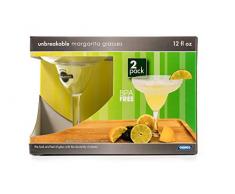 Camco 43902 Margaritagläser für Wohnwagen und Caravan, Polycarbonat, 2 Stück