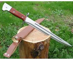 Maximtac XXL Machete Bajonett Full Tang Klinge, länge 495mm mit Kunstleder-Holster, Militär Messer Seitengewehr Jagdmesser