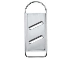 Fackelmann Gurkenhobel, Reibe aus Edelstahl, Gemüsehobel mit zwei extrascharfen Klingen (Farbe: Silber), Menge: 1 Stück