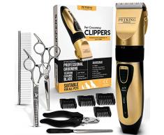 PetKing - Leise Tierhaarschneider Haarschneidemaschine Schermaschine Hund Katze Haustier | Schnurlosen Profi Tierhaarschneidemaschine Wiederaufladbare Haarschneider Elektrische Dog Grooming Clippers
