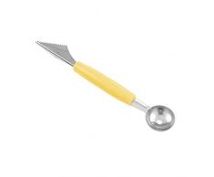 Arichtop 2 in 1 Doppel-Kopf-Frucht-Kugel-Skulptur Ger?tewater Scoop Löffel Obst, handgemachte Fruchtlöffel, Melon Digger Jar Mashed Baller Eiscreme-L?ffel