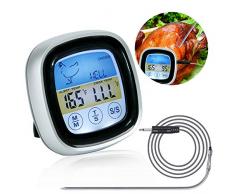 Fleischthermometer Digital, Grillthermometer, Meater Fleischthermometer, Bratenthermometer, Ofenthermometer mit Küchentimer Funktion für BBQ, Ofen, Grills, Küche, Smoker