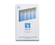 HALM Glas Strohhalme Wiederverwendbar Trinkhalm - 6 Stück gerade 20 cm + plastikfreie Reinigungsbürste - Spülmaschinenfest - Nachhaltig - Glastrinkhalme Glasstrohalme für Long-Drinks, Smoothies, Saft