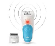 Braun Silk- épil 5 5/890 SensoSmart Damen Epilierer - Epiliergerät für die sanfte Haarentfernung mit 5 Extras, blau