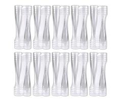 Schramm® 100 Stück Einweg Sektgläser Sektglas Champagner Glas Sektflöten Sektkelch Stielglas Champagner Gläser Einwegsektglas Einwegsektgläser Fassungsvermögen 100ml Einweg Plastik Kunststoff