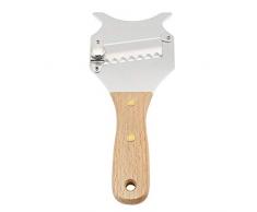 Käsehobel Edelstahl Trüffel Schokoladenrasierer Hobel Gemüsepilz Schneider Verstellbare Rasiermesser scharfe Klinge mit Loch zum Aufhängen Holzgriff für Küche Restaurant