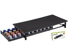 Nespresso Kaffee-Kapselhalter - zur Aufbewahrung von 40 Kapseln in einem Stapelständer - Anti-Vibration, rutschfeste Oberfläche - Ständer mit netzförmigen Fächern (Schwarz)
